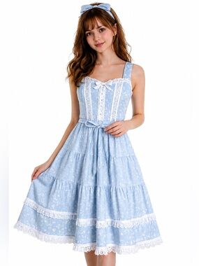 Vintage Nancy New York Prairie Cottagecore Dress | Made in USA | 13/14